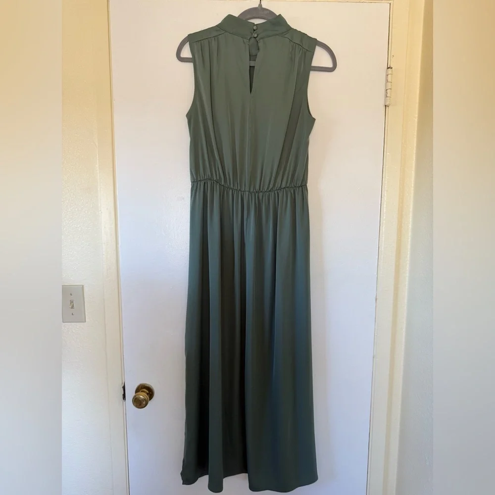 Elegant Teal Sleeveless Maxi Dress - Picture 5 of 5